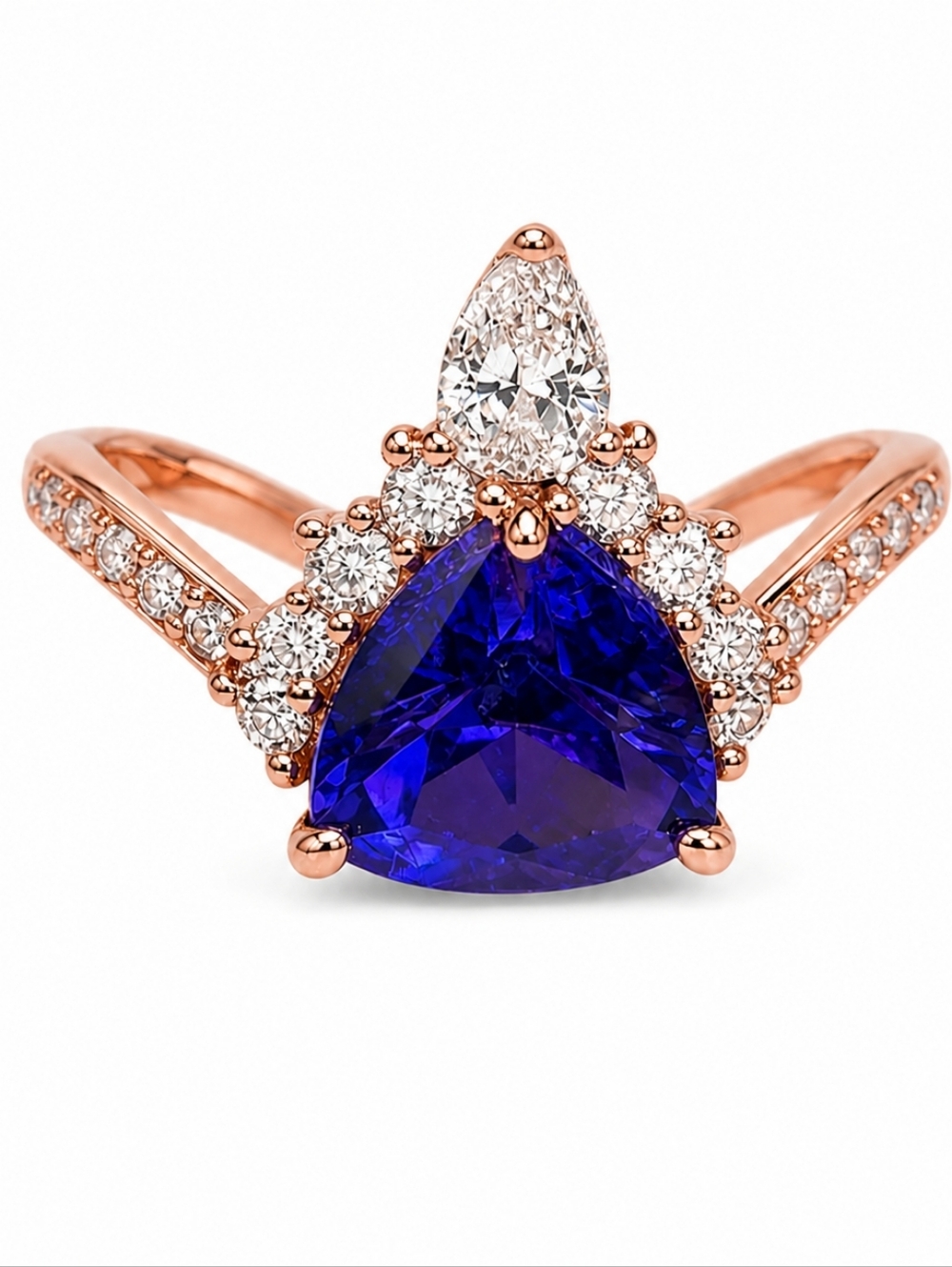 Bomb Party “Chasing‎ a Dream” Violet CZ Ring  Rose Gold Size 7